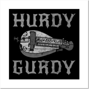 Hurdy Gurdy, Gurdyist Heavy Rock Musician Folk Metal Posters and Art